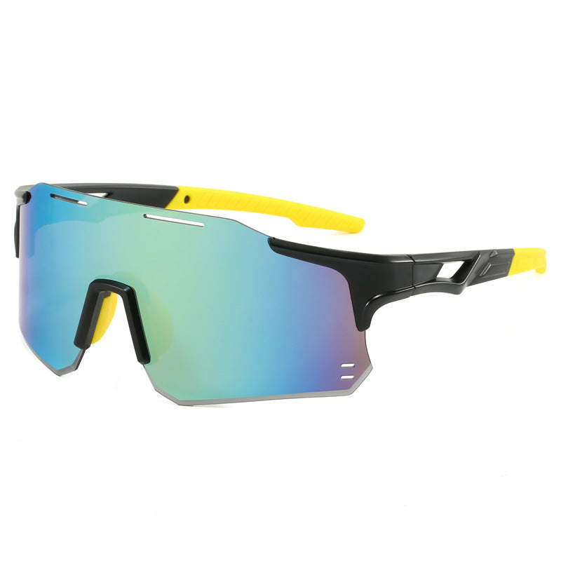 (12 PACK) Wholesale Sports Sunglasses Sport New Arrival Unisex Cycling Windproof 2024 - BulkSunglassesWholesale.com - Black Frame Gold Mirrored
