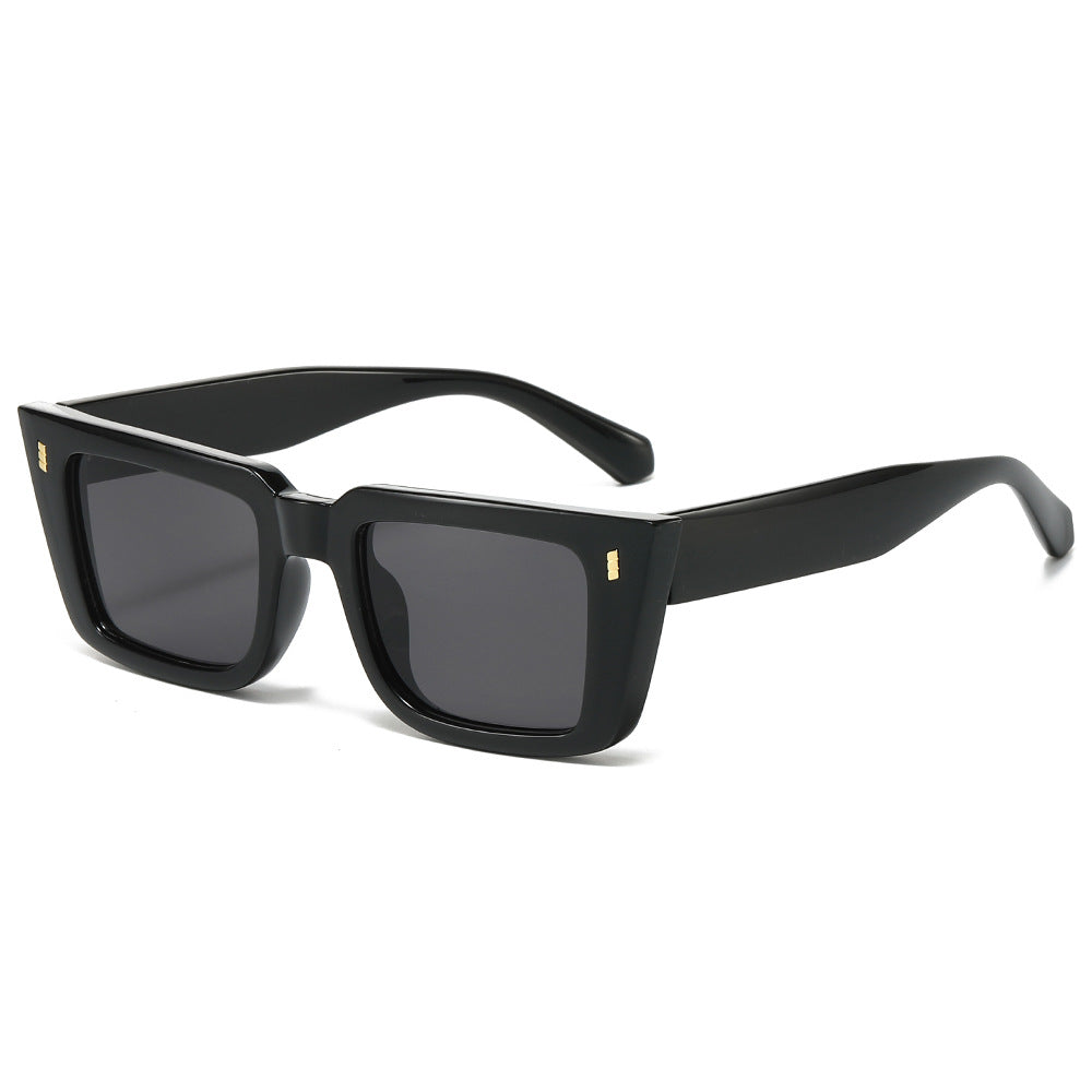 (6 PACK) Wholesale Sunglasses New Arrival Cat Eye Men Women Vintage Square 2024 - BulkSunglassesWholesale.com - Black Frame Black Lens
