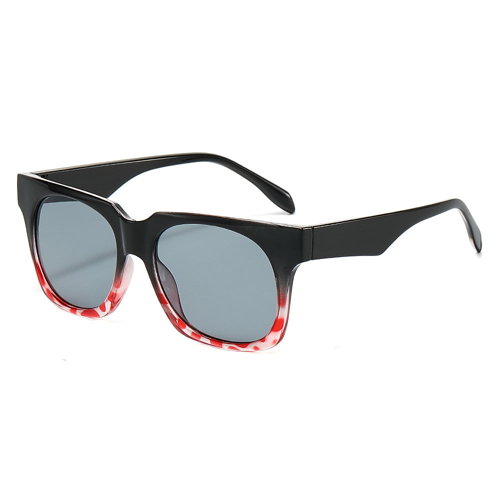(6 PACK) Wholesale Sunglasses New Arrival Fashion Square Women 2024 - BulkSunglassesWholesale.com - Black Pink Leopard Print Frame Black Lens