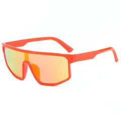 (12 PACK) Wholesale Sports Sunglasses Cycling Women Outdoor Sport Windproof Small Trendy 2024 - BulkSunglassesWholesale.com - Red Frame Red Mirrored