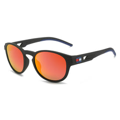 (12 PACK) Wholesale Sports Sunglasses New Arrival Unisex Polarized Fashion Cycling Outdoor Sport 2024 - BulkSunglassesWholesale.com - Black Frame Red Mirrored