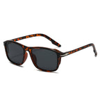 (6 PACK) Wholesale Sunglasses New Arrival Square Fashion Men Hollow 2025 - BulkSunglassesWholesale.com - Leopard Print Frame Black Black Lens
