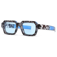 (6 PACK) Wholesale Sunglasses Small Trendy Street Vintage 2024 - BulkSunglassesWholesale.com - Grey Blue
