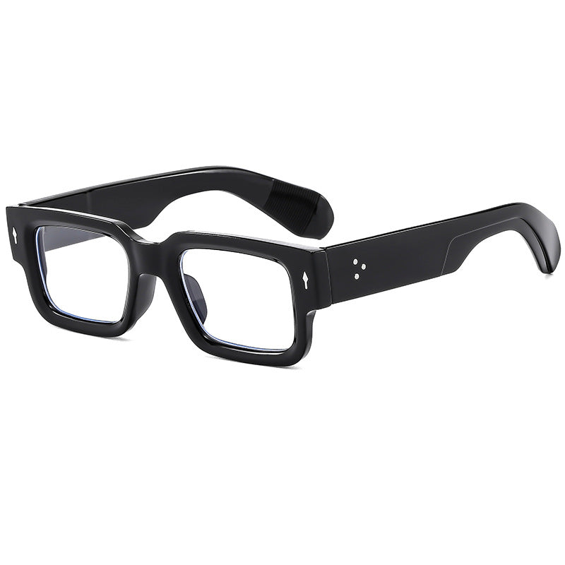 (6 PACK) Wholesale Sunglasses Fashion Square Women Men Vintage 2024 - BulkSunglassesWholesale.com - Black Frame Clear
