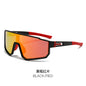 (12 PACK) Wholesale Sports Sunglasses New Arrival Fashion Sport Polarized Women Outdoor Cycling One Piece 2024 - BulkSunglassesWholesale.com - Black Frame Red Lens