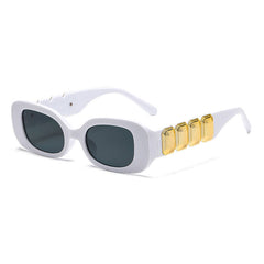 (12 PACK) Wholesale Sunglasses Unique Square Fashion Street Outdoor 2024 - BulkSunglassesWholesale.com - White Frame Grey
