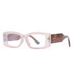 (6 PACK) Wholesale Sunglasses Vintage Trendy Women Antiblue Light 2024 - BulkSunglassesWholesale.com - Purple Frame Clear Lens