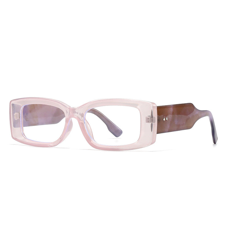 (6 PACK) Wholesale Sunglasses Vintage Trendy Women Antiblue Light 2024 - BulkSunglassesWholesale.com - Purple Frame Clear Lens