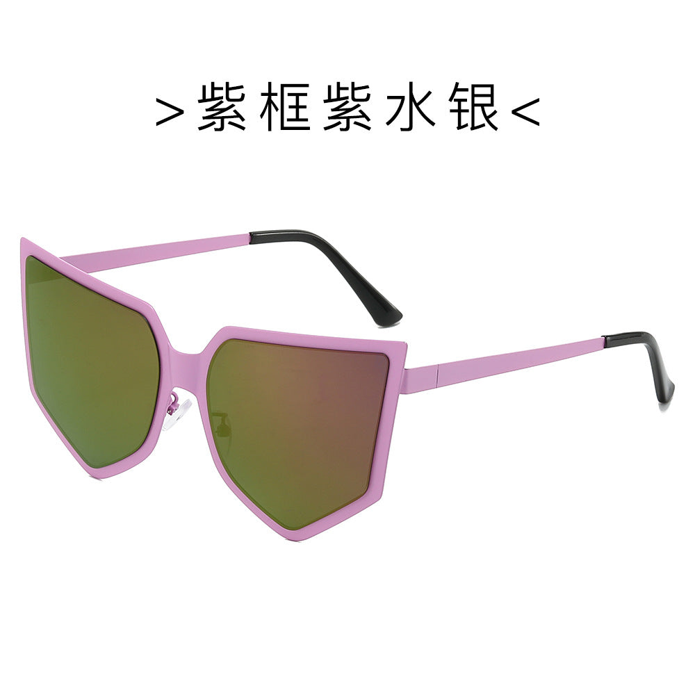 (6 PACK) Wholesale Sunglasses New Arrival Fashion Mirrored Windproof Women 2024 - BulkSunglassesWholesale.com - Purple Frame Purple Mirrored