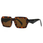 (6 PACK) Wholesale Sunglasses Square Street Women 2024 - BulkSunglassesWholesale.com - Leopard Print Frame Black Temple
