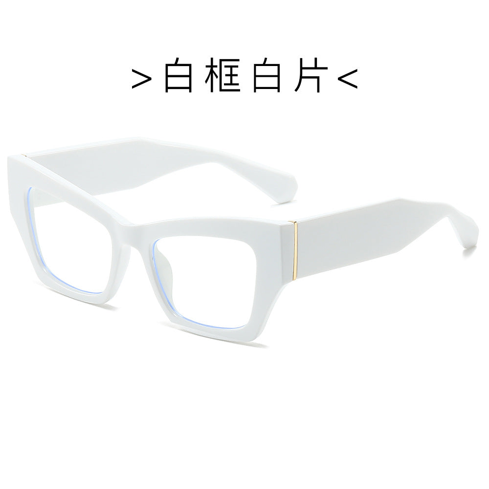 (6 PACK) Wholesale Sunglasses New Arrival Square Men Trendy 2024 - BulkSunglassesWholesale.com - White Frame Clear Lens