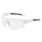 (12 PACK) Wholesale Sports Sunglasses New Arrival Outdoor Cycling Women Sport One Piece 2024 - BulkSunglassesWholesale.com - White Frame Clear Lens