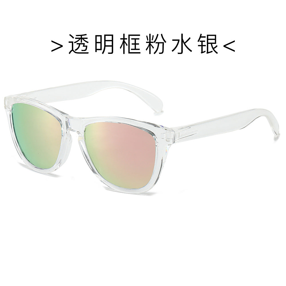 (6 PACK) Wholesale Sunglasses New Arrival Cat Eye Polarized Fashion Trendy Street Women Men 2024 - BulkSunglassesWholesale.com - Transparent Frame Pink Mirrored