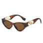 (6 PACK) Wholesale Sunglasses New Arrival Cat Eye Unique Trendy Women Unique Small 2024 - BulkSunglassesWholesale.com - Leopard Print Frame Tea Lens