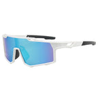(12 PACK) Wholesale Sports Sunglasses New Arrival Sport Fashion Cycling Women Outdoor 2024 - BulkSunglassesWholesale.com - White Frame Gold Mirrored