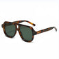 (6 PACK) Wholesale Sunglasses Fashion New Arrival Trendy Fashion Polarized 2025 - BulkSunglassesWholesale.com - Leopard Print Frame Green Lens