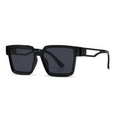 (6 PACK) Wholesale Sunglasses Street Square Small Women 2024 - BulkSunglassesWholesale.com - Black Frame Black