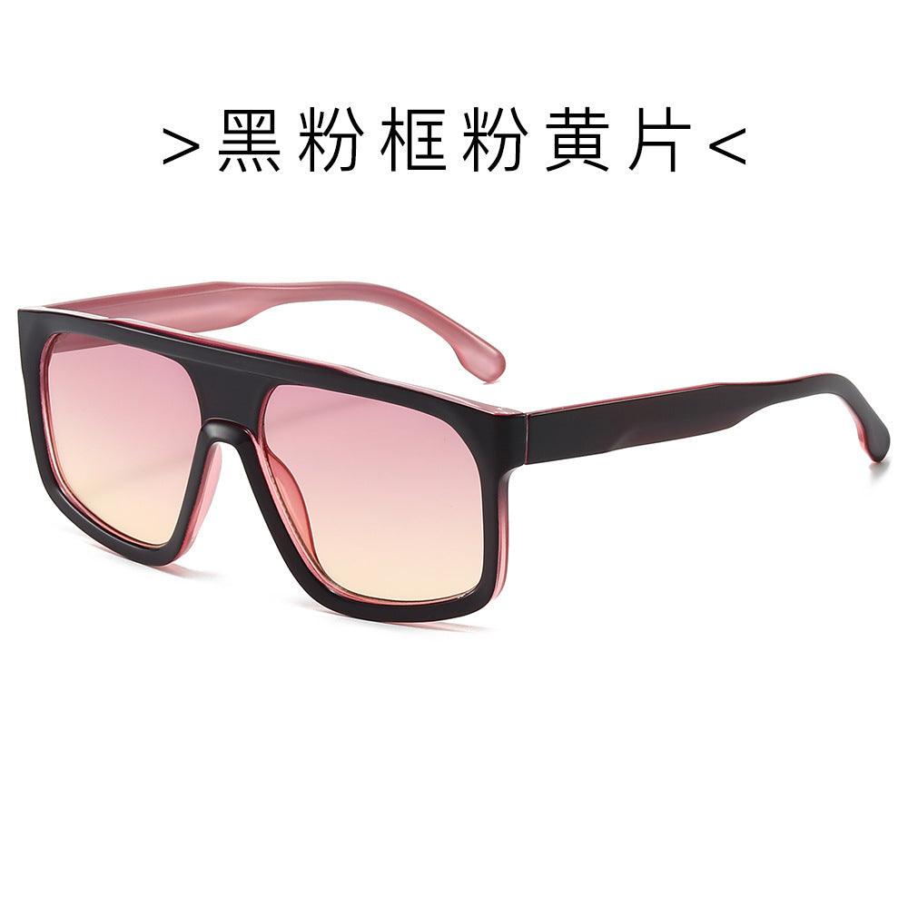 (6 PACK) Wholesale Sunglasses Square New Arrival Fashion Trendy 2024 - BulkSunglassesWholesale.com - Black Pink Frame Pink Yellow Lens