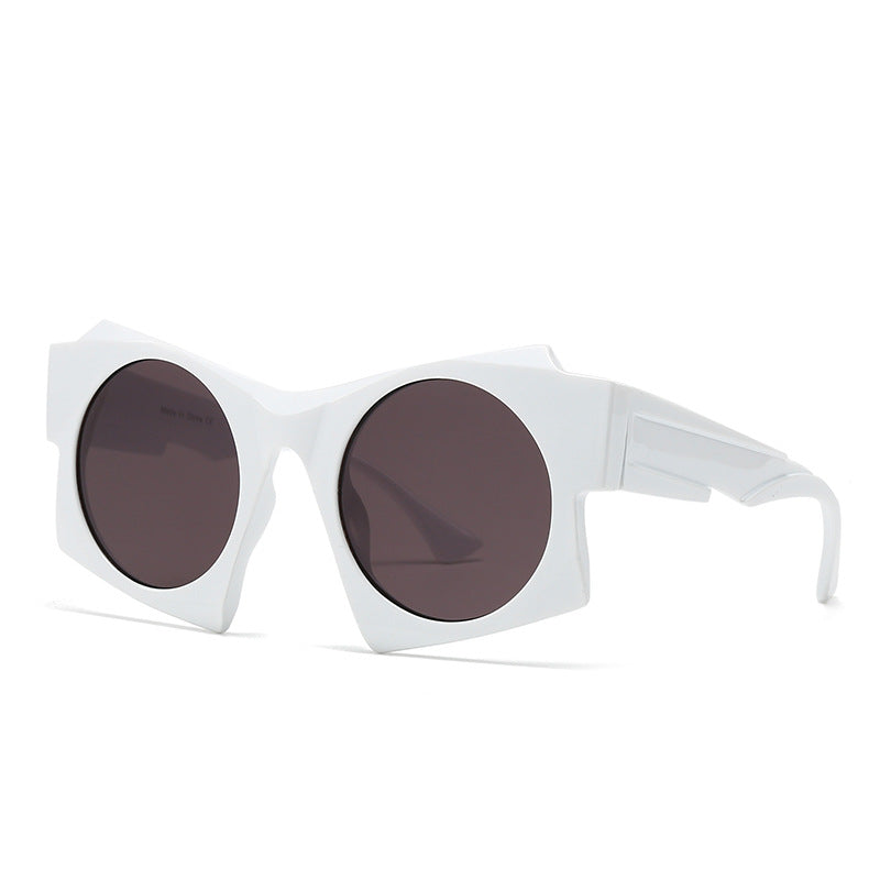 (6 PACK) Wholesale Sunglasses Street 2024 - BulkSunglassesWholesale.com - White Frame Tea Lens