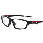 (12 PACK) Wholesale Sports Glasses Sport TR 2025 - BulkSunglassesWholesale.com - Shiny Black Frame ( Blue )