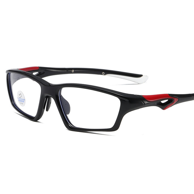 (12 PACK) Wholesale Sports Glasses Sport TR 2025 - BulkSunglassesWholesale.com - Shiny Black Frame ( Blue ) Hover Image