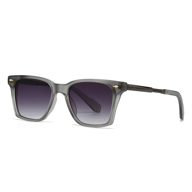 (6 PACK) Wholesale Sunglasses New Arrival Aviator Vintage Square 2024 - BulkSunglassesWholesale.com - Grey Frame Gradient Black