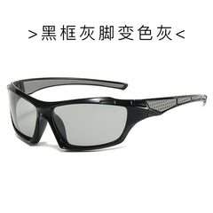 (6 PACK) Wholesale Sunglasses New Arrival New Arrival Unisex Polarized Outdoor Night Vision Cycling Sport 2024 - BulkSunglassesWholesale.com - Black Frame Grey Temple Photochromic Grey