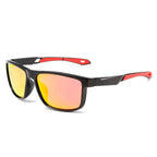 (6 PACK) Wholesale Sunglasses New Arrival Outdoor Polarized Men Sport Square Cycling 2024 - BulkSunglassesWholesale.com - Black Frame Red Mirrored