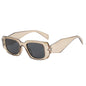 (12 PACK) Wholesale Sunglasses Korean Unique Hip Hop Fashion 2024 - BulkSunglassesWholesale.com - Tea Black Lens