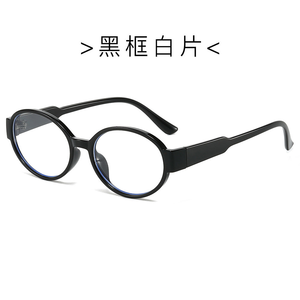 (6 PACK) Wholesale Sunglasses New Arrival Round Fashion 2024 - BulkSunglassesWholesale.com - Black Frame Clear Lens