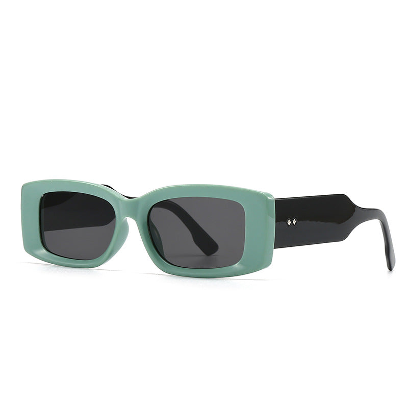 (6 PACK) Wholesale Sunglasses Vintage Trendy Women Antiblue Light 2024 - BulkSunglassesWholesale.com - Green Black Grey