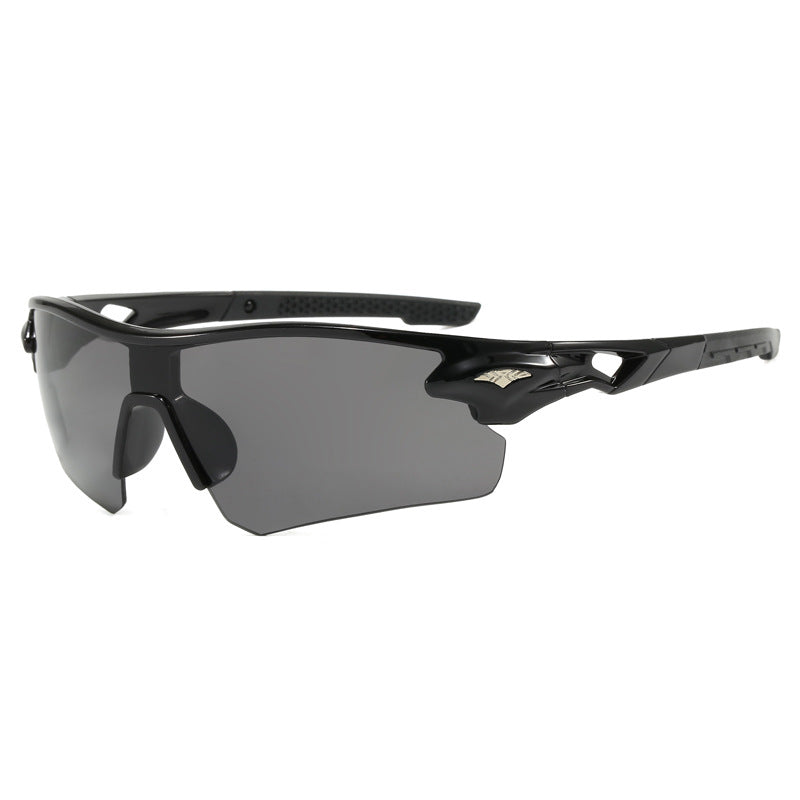 (12 PACK) Wholesale Sports Sunglasses Cycling Unisex New Arrival Outdoor Sport 2024 - BulkSunglassesWholesale.com - Black Frame Black Lens