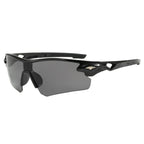 (12 PACK) Wholesale Sports Sunglasses Cycling Unisex New Arrival Outdoor Sport 2024 - BulkSunglassesWholesale.com - Black Frame Black Lens