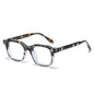(6 PACK) Wholesale Sunglasses Small Square Women Trendy Vintage 2025 - BulkSunglassesWholesale.com - Tea Blue Frame Clear Lens