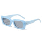 (6 PACK) Wholesale Sunglasses New Arrival Square Oversized Fashion Unisex 2025 - BulkSunglassesWholesale.com - Clear Blue Frame Black Lens