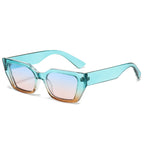 (6 PACK) Wholesale Sunglasses New Arrival Cat Eye Unique Cat Eye Fashion Women 2024 - BulkSunglassesWholesale.com - Blue Tea Frame Blue Tea Lens