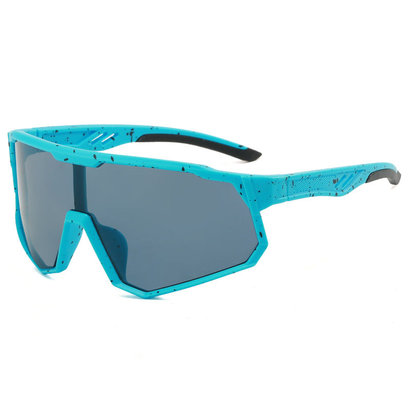 (12 PACK) Wholesale Sports Sunglasses Outdoor Sport Cycling Women Windproof 2024 - BulkSunglassesWholesale.com - Blue Frame Black Lens