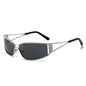 (6 PACK) Wholesale Sunglasses Hollow New Arrival Vintage Unique Street Women 2024 - BulkSunglassesWholesale.com - Silver Frame Black Lens