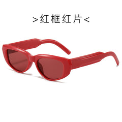 (6 PACK) Wholesale Sunglasses New Arrival Fashion Vintage Trendy Unique 2024 - BulkSunglassesWholesale.com - Red Frame Red Lens