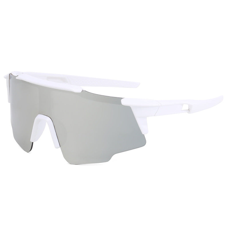 (12 PACK) Wholesale Sports Sunglasses Outdoor Sport Unique New Arrival Kids Cycling 2024 - BulkSunglassesWholesale.com - White Frame Mirrored