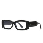 (6 PACK) Wholesale Sunglasses Vintage Trendy Women Antiblue Light 2024 - BulkSunglassesWholesale.com - Black Frame Clear Lens