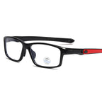 (12 PACK) Wholesale Sports Glasses New Arrival Square TR Antiblue Light Women 2025 - BulkSunglassesWholesale.com - Shiny Black Frame
