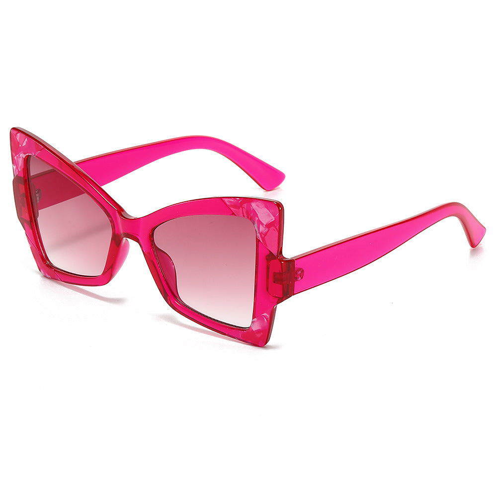 (6 PACK) Wholesale Sunglasses New Arrival Cat Eye Women Butterfly 2024 - BulkSunglassesWholesale.com - Purple Frame Purple Pink Lens