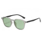 (6 PACK) Wholesale Sunglasses New Arrival Wood Grain Fashion Wood Grain 2025 - BulkSunglassesWholesale.com - Matt Grey Frame Green Lens
