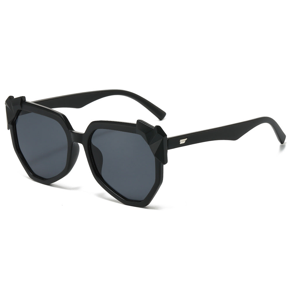 (6 PACK) Wholesale Sunglasses New Arrival Fashion Street 2024 - BulkSunglassesWholesale.com - Black Frame Black Black Lens