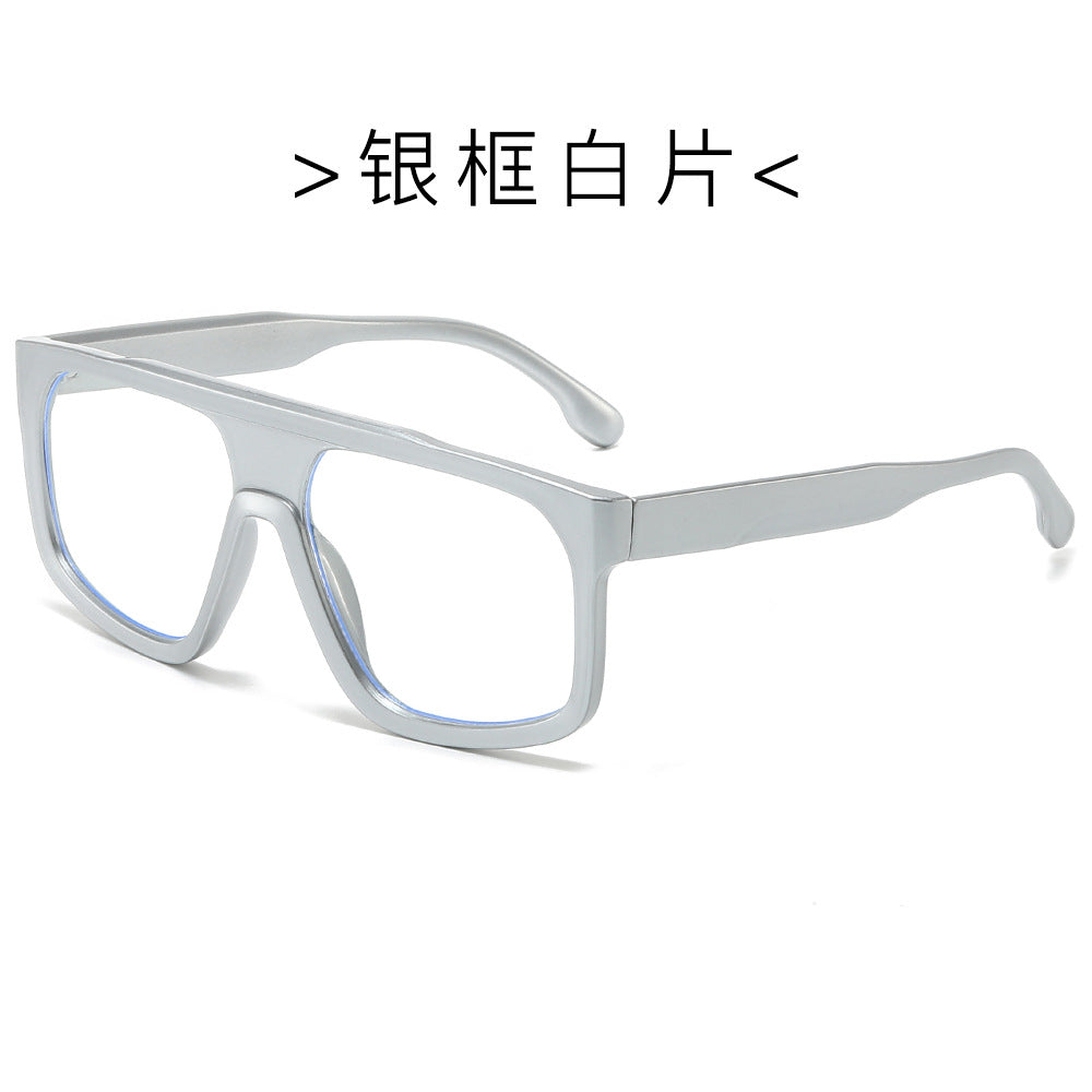 (6 PACK) Wholesale Sunglasses Square New Arrival Fashion Trendy 2024 - BulkSunglassesWholesale.com - Silver Frame Clear Lens