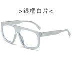 (6 PACK) Wholesale Sunglasses Square New Arrival Fashion Trendy 2024 - BulkSunglassesWholesale.com - Silver Frame Clear Lens