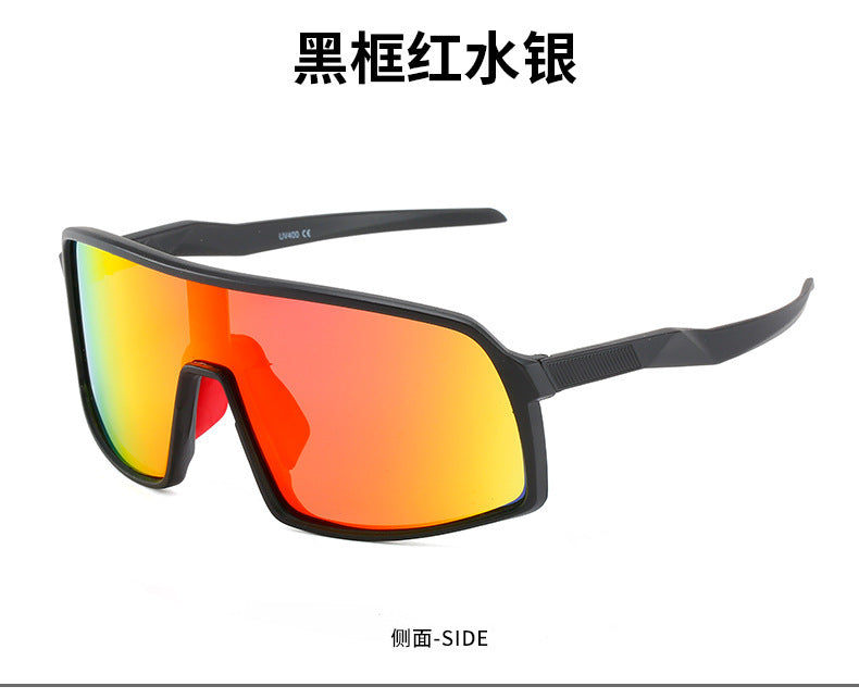 (12 PACK) Wholesale Sports Sunglasses New Arrival TR Polarized Kids Outdoor Cycling Sport 2024 - BulkSunglassesWholesale.com - Black Frame Red Mirrored