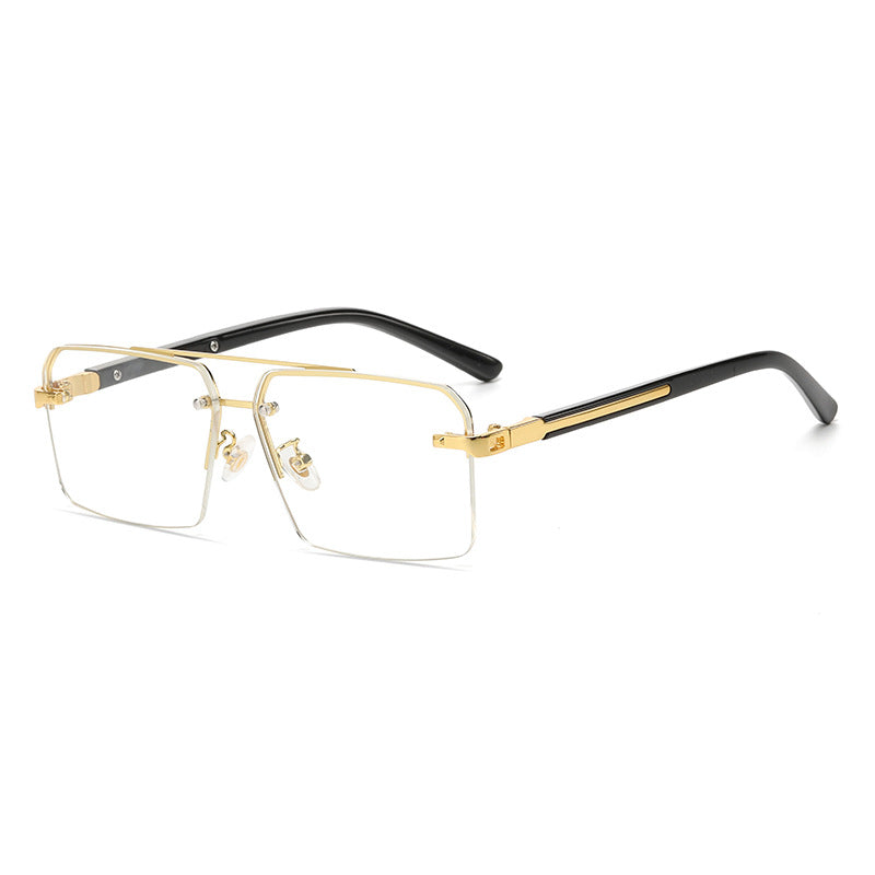 (6 PACK) Wholesale Sunglasses New Arrival Square Trendy Fashion Unisex Semirimless 2024 - BulkSunglassesWholesale.com - White