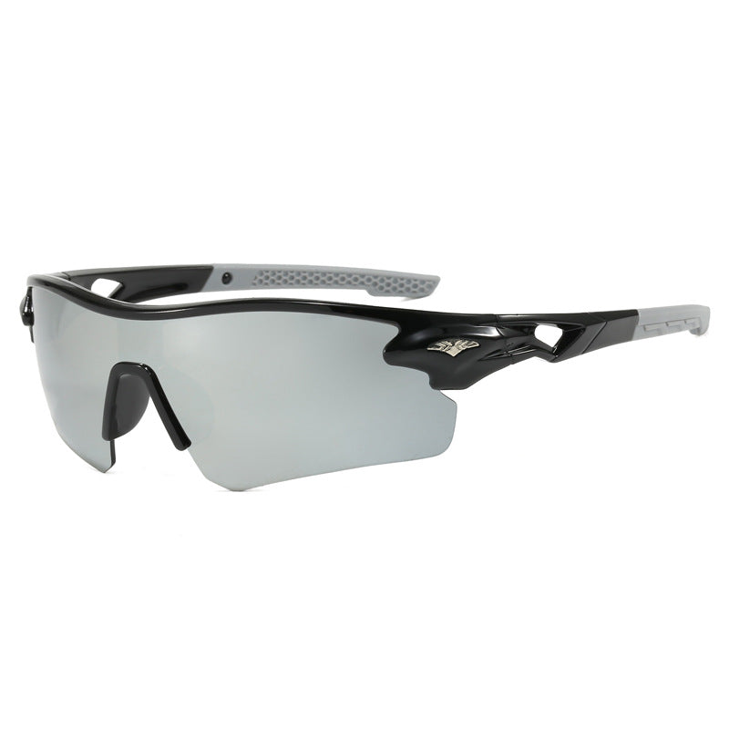 (12 PACK) Wholesale Sports Sunglasses Cycling Unisex New Arrival Outdoor Sport 2024 - BulkSunglassesWholesale.com - Black Frame Mirrored Lens